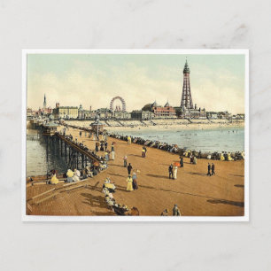 Carte Postale Depuis North Pier, Blackpool, Angleterre Photo vin