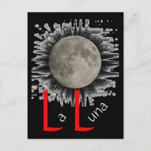 Carte Postale Der Mond, la lune, la luna, la lune Postkarte