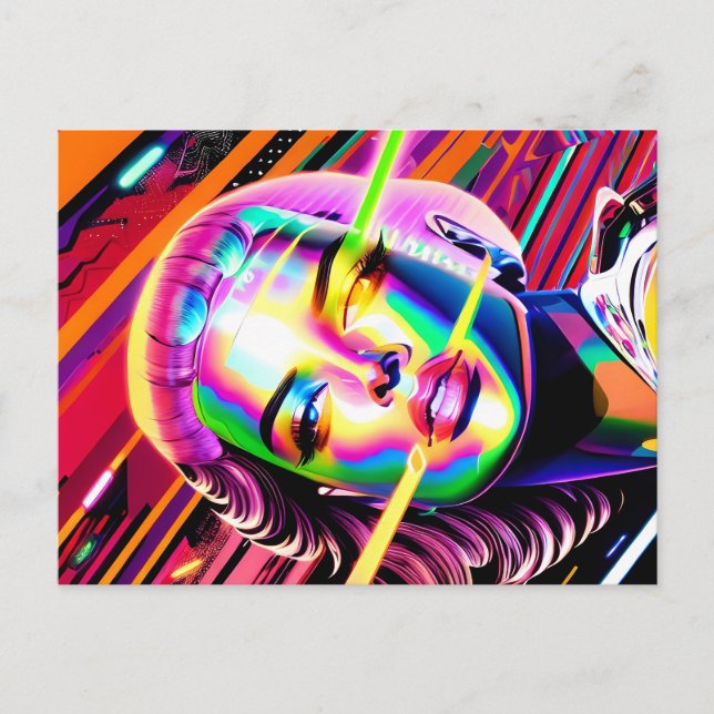 Carte Postale Derezzed Futures - Ken Gage Art (Devant)