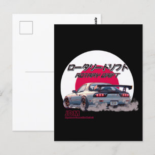 Carte Postale Dérive Rotary RX-7 - Légende de rue japonaise