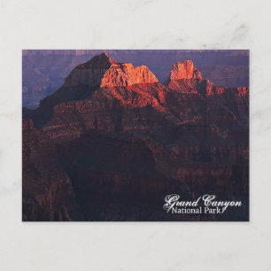 Carte Postale Dernier coucher de soleil Lumineuse Grand Canyon R