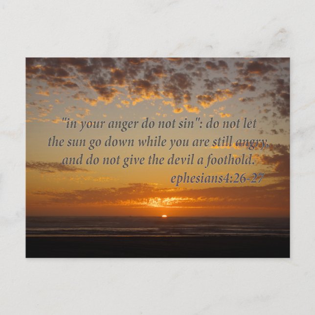 Carte Postale dernier moment du coucher du soleil avec des éphés (Devant)