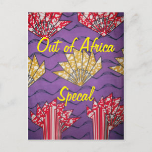 Carte Postale Dernière Afrique Wavy Traditionnelle Mode Art Moti