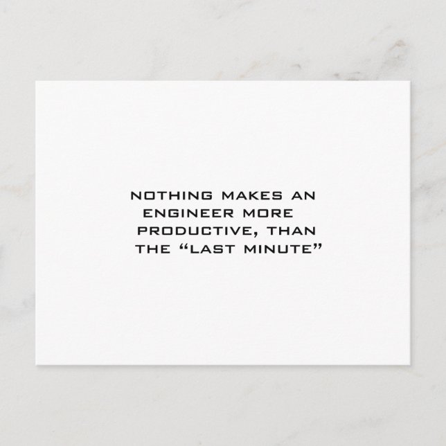 Carte Postale Dernière minute (Devant)