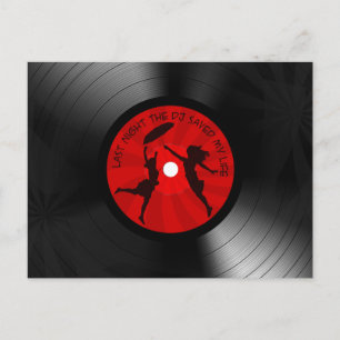 Carte Postale Dernière Nuit Le DJ A Sauvé Ma Vie Vinyl Record No