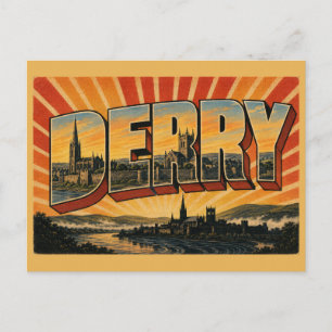 Carte Postale DerryLondonderry Irlande du Nord Voyage Rétro 