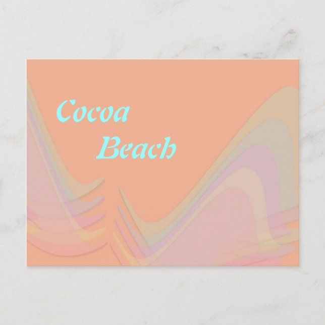 Carte postale des ailes pastel de Cocoa Beach Flor (Devant)