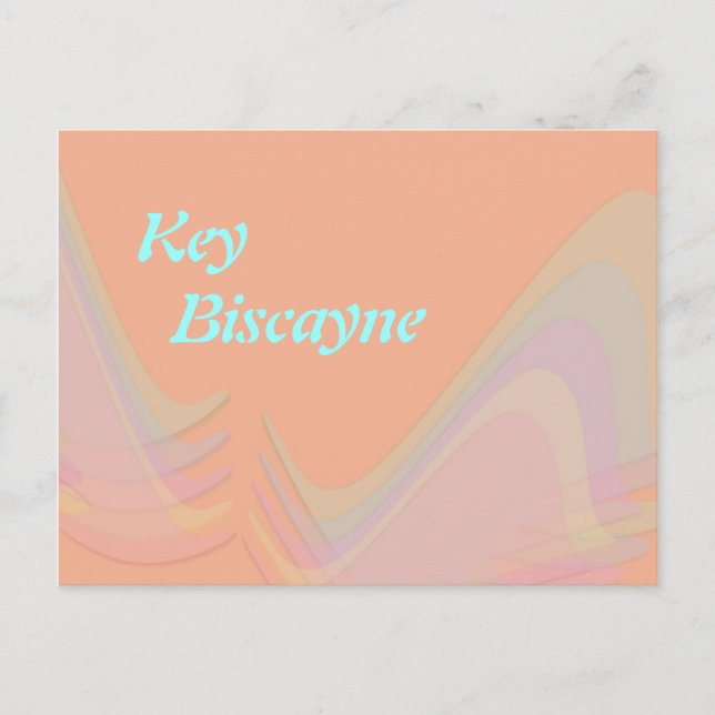 Carte postale des ailes pastel de Key Biscayne Flo (Devant)
