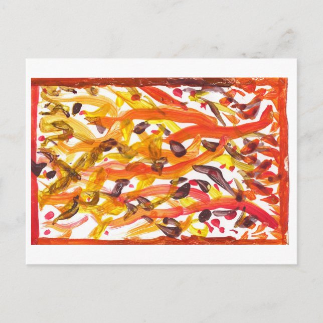 Carte postale des arbres d'automne vifs (Devant)