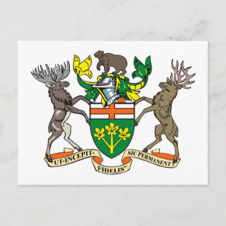 Carte postale des armoiries de l'Ontario