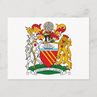 Carte postale des armoiries de Manchester