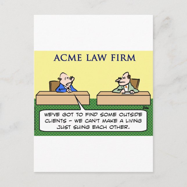 Carte Postale des avocats se poursuivent (Devant)