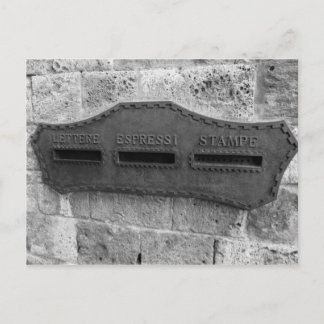 Carte postale des boîtes postales italiennes