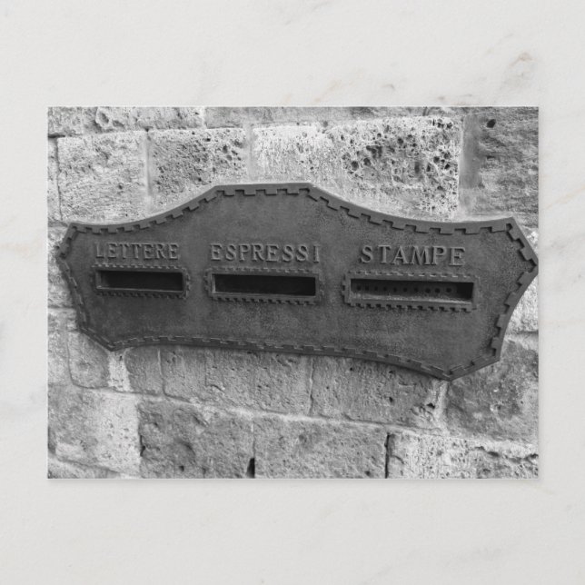 Carte postale des boîtes postales italiennes (Devant)