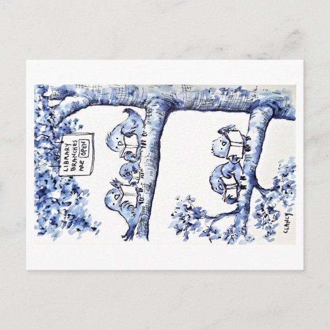 Carte postale des branches de la bibliothèque (Devant)