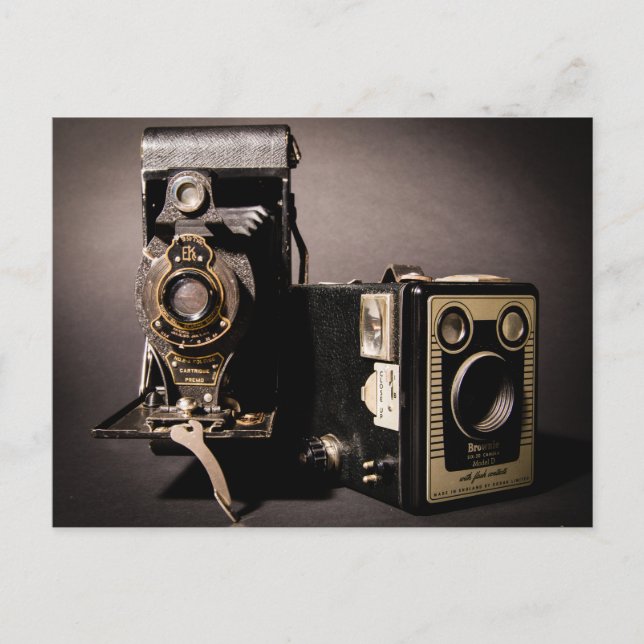 carte postale des caméras vintages (Devant)