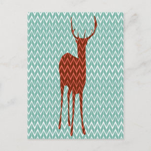 Carte postale des cerfs de Woodland
