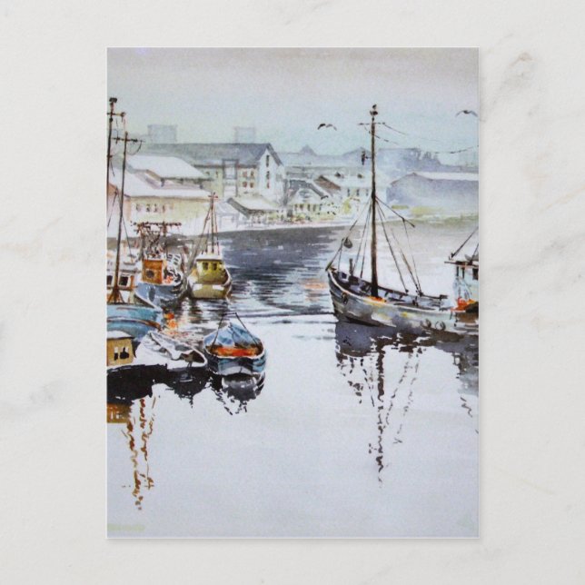 Carte postale des chalutiers de pêche (Devant)