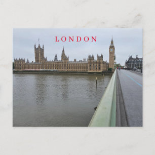 Carte postale des Chambres du Parlement de Londres