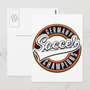 Carte postale des champions de football du Brésil