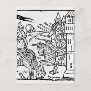 Carte Postale Des chevaliers en croisière sortent pour faire la 