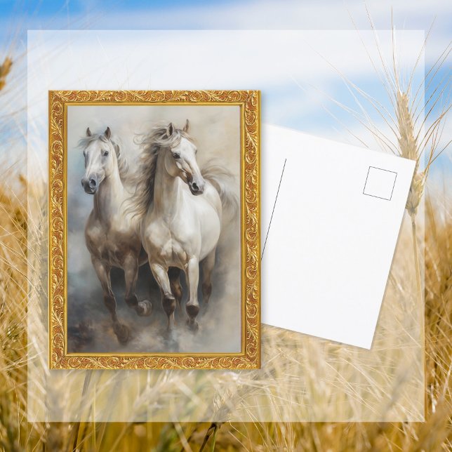 Carte postale des Chevaux blancs (Créateur téléchargé)