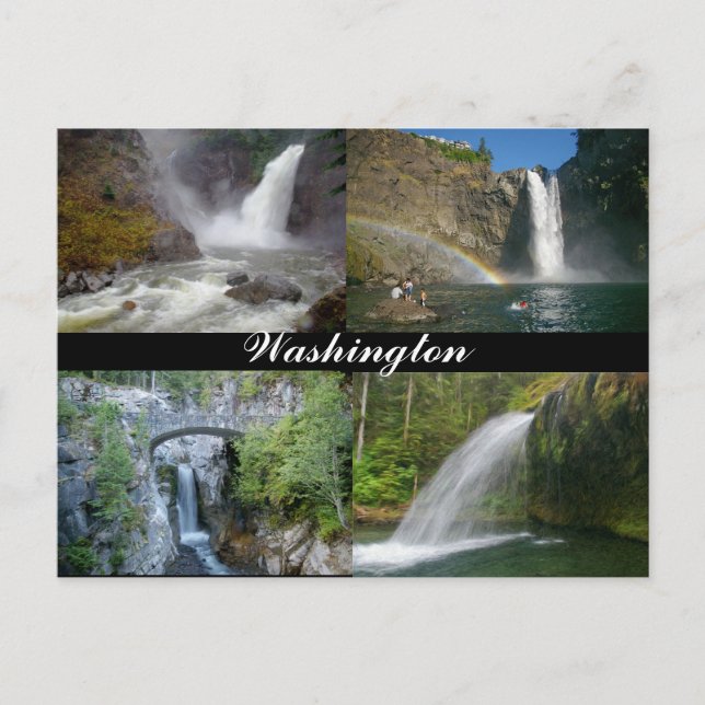Carte postale des chutes de Washington (Devant)