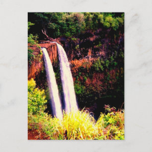 Carte postale des chutes d'Hawaii
