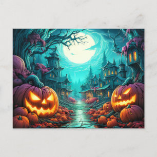 Carte Postale Des Citrouilles d'Halloween délicieux et terrifian