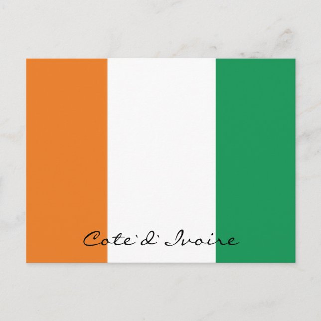 Carte postale des couleurs du drapeau ivoirien (Devant)