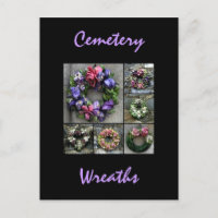 Carte postale des couronnes de cimetière