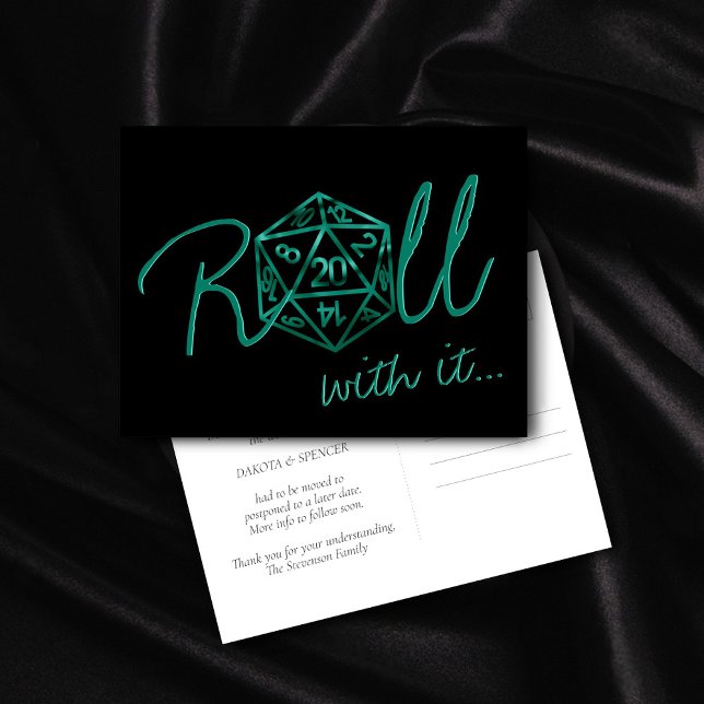 Carte Postale Dés dés RPG | Emerald Tabletop Gamer Changement de (Créateur téléchargé)