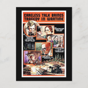 Carte Postale Des Discussions Insouciantes Tragédie En Temps De