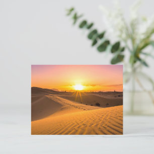 Carte postale des dunes au coucher du soleil dans