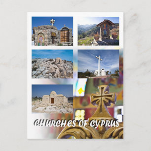 Carte postale des églises de Chypre
