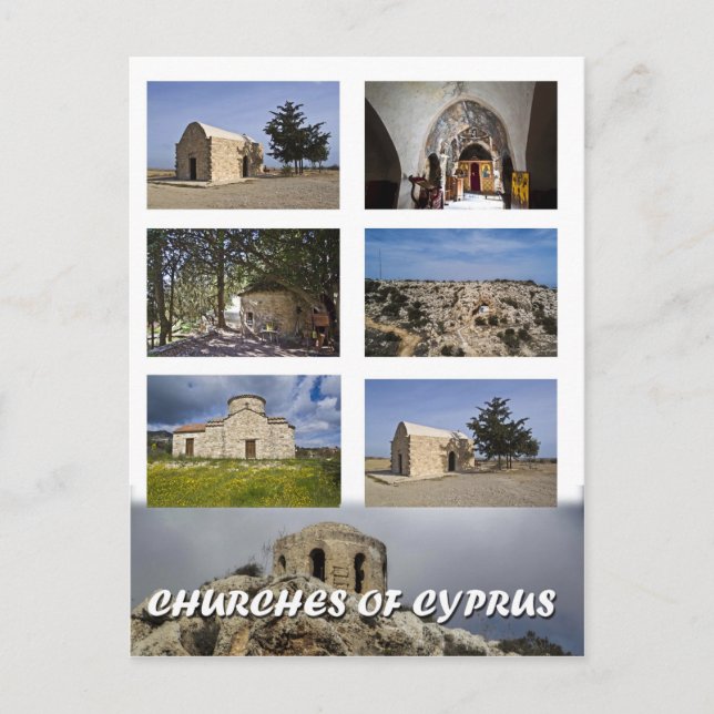 Carte postale des églises de Chypre (Devant)