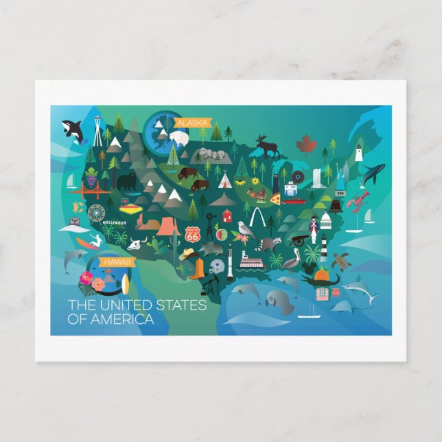 Carte postale des États-Unis (Devant)