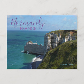 Carte postale des falaises d'Etretat Normandie Fra
