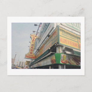 Carte postale des fameux Hotdogs de Nathan (Coney 
