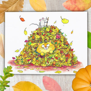 Carte postale des feuilles d'automne