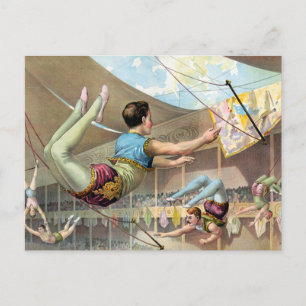 Carte Postale Des Hommes acrobates Interprétant Un Cirque