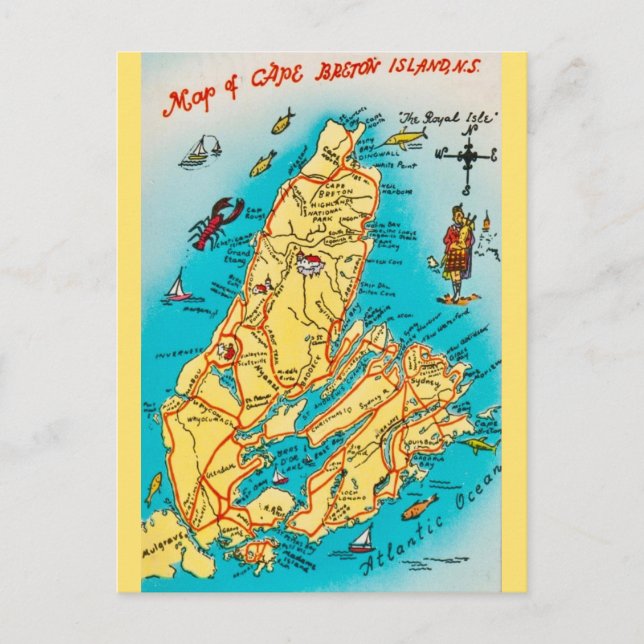 Carte postale des îles du Cap-Breton (Devant)