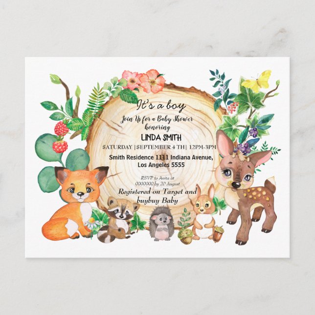 Carte Postale Des livres pour enfants sur la forêt et les plante (Devant)