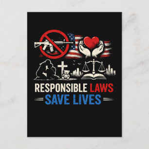 Carte Postale Des lois responsables sauvent des vies