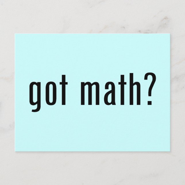 Carte Postale des maths ? (Devant)