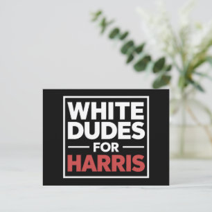 Carte Postale Des Mecs Blancs Pour Kamala-Harris Pour Le Préside