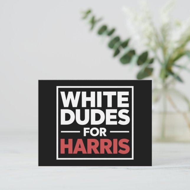 Carte Postale Des Mecs Blancs Pour Kamala-Harris Pour Le Préside (Debout devant)