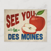 Des Moines Iowa Apple - Vintage voyage