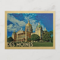 Des Moines Iowa Vintage voyage