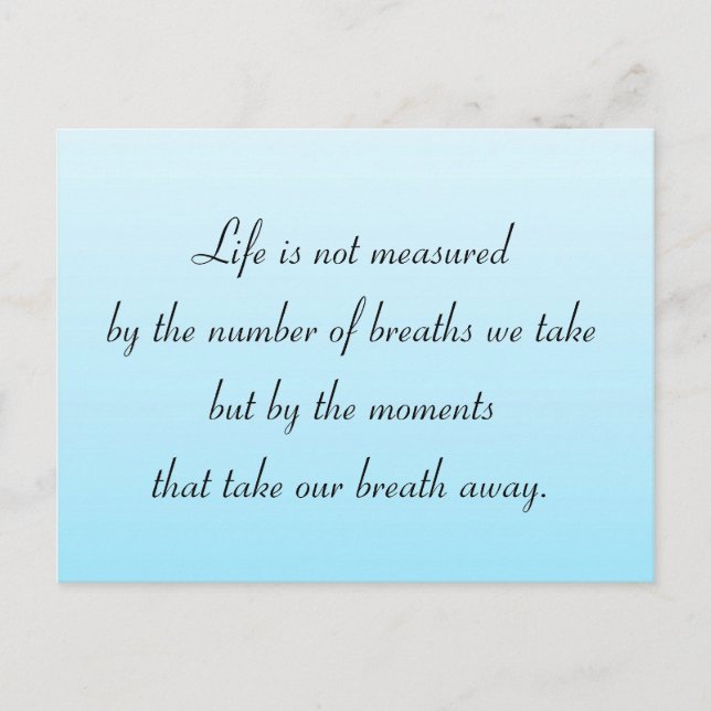 Carte Postale Des Moments Qui Retirent Notre Respiration (Devant)